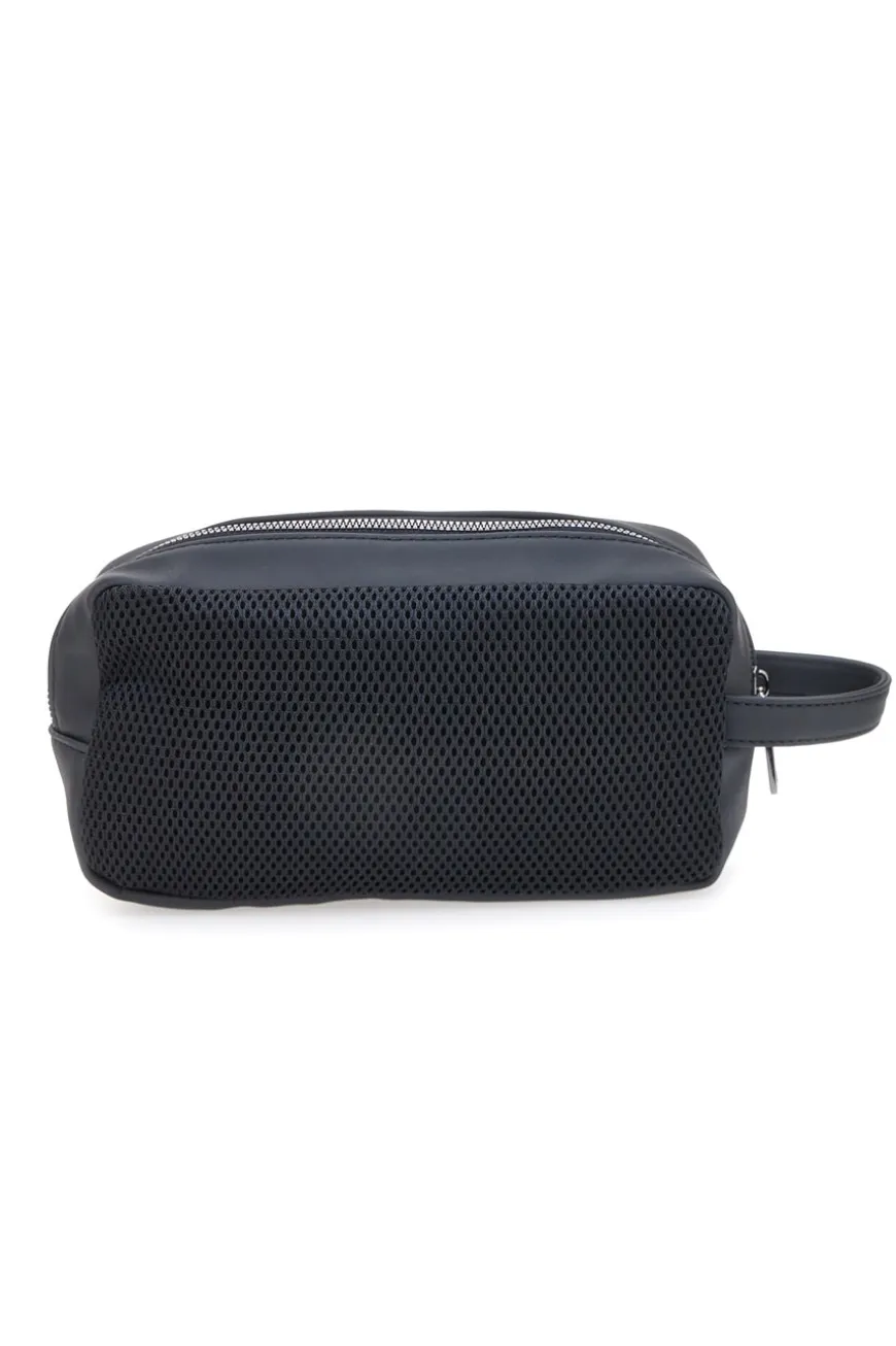 Beauty case nero con manico e zip frontale Biagiotti MOI LB25W-464/1/BUST
