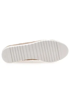Beige Ballerinas mit Glitter und dekorativer Schleife MIO TEMPO MINA362