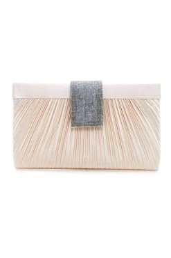 Beige Clutch mit Glitzerverschluss Coveri SERA0149