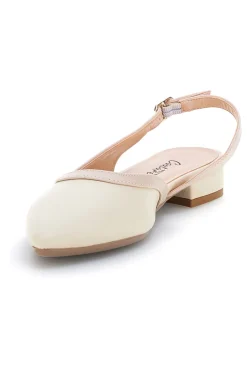 Beige Made in Italy Ballerinas mit Riemen Pittarello couture 6011
