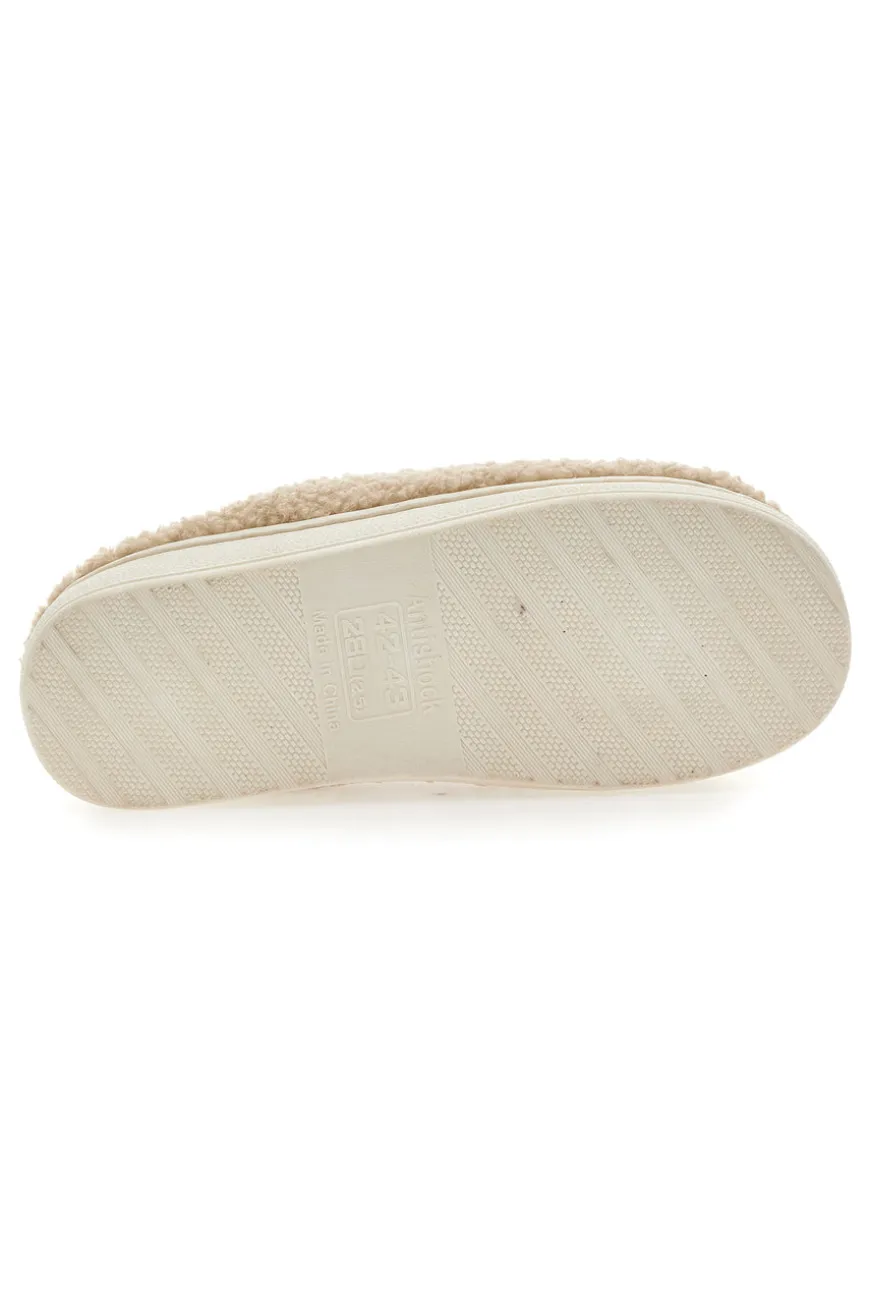 Beige Teddy-Hausschuhe Coveri World 233092