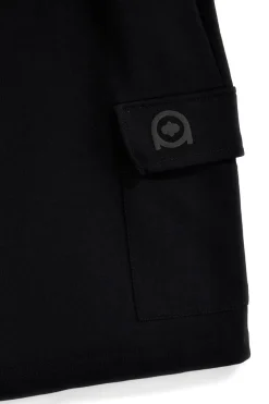 Bermuda nero in cotone con tasche laterali Boardman Alpha8