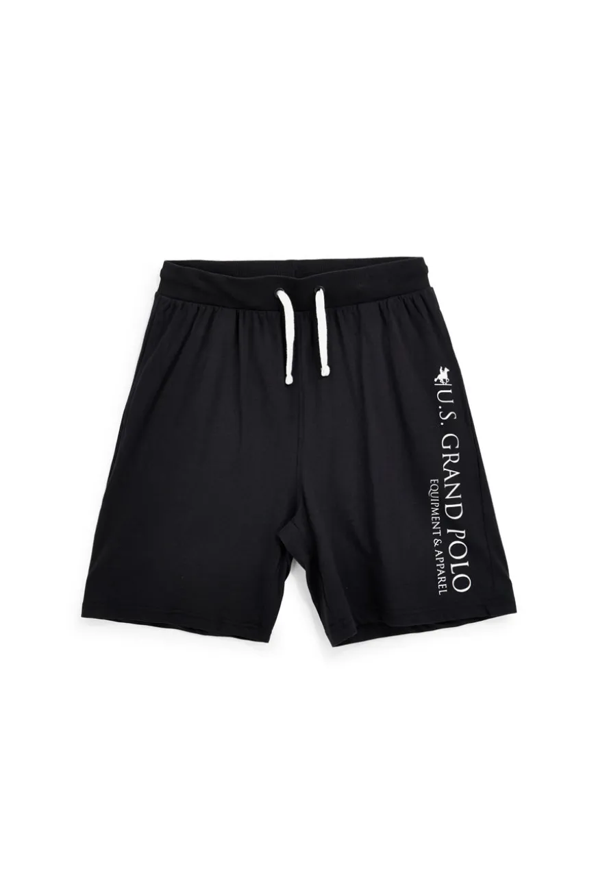 Bermuda nero in cotone U.s.grand polo US61713M