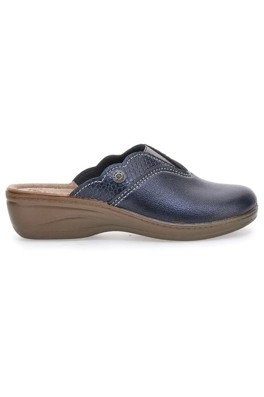 Blaue Hausschuhe mit gewelltem Profil und Komfort-Innensohle Inblu 79 LY