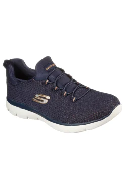 Blaue Sneakers mit Memory Foam-Sohle SKECHERS SUMMITS-BRIGHT BEZEL