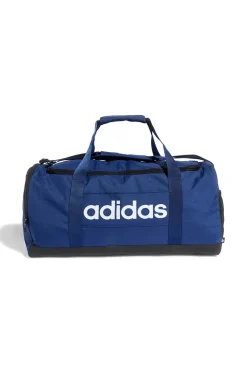 Blaue Tasche mit verstärkten Griffen und weißem Adidas-Logo IN6116