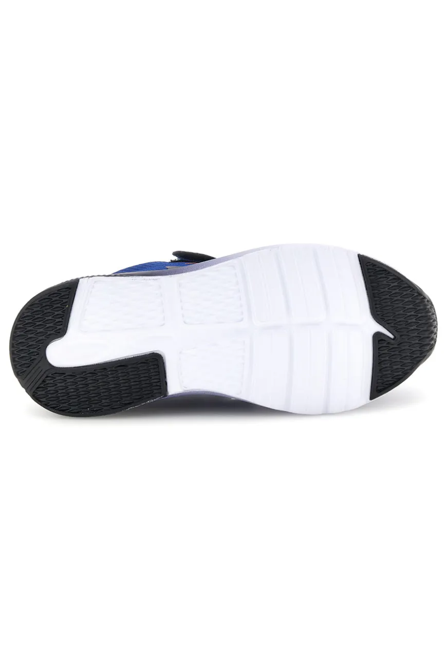 Blaue Turnschuhe mit Riemen und orangefarbenen Einsätzen Fila Crusher V Kids FFK0076
