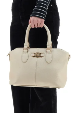 Borsa a Mano Beige con Tracolla Removibile LAURA BIAGIOTTI EMBARK 117-1