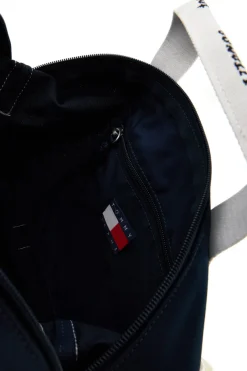 Borsa a Mano Blu in Tessuto con Bande Logo Tommy Jeans 18460