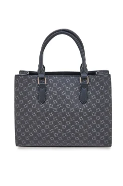 Borsa a Mano Nera Con Tracolla Rimovibile DOUBLE CHECK 18239-2