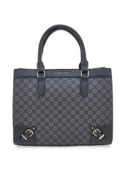 Borsa a Mano Nera Con Tracolla Rimovibile DOUBLE CHECK 18239-2