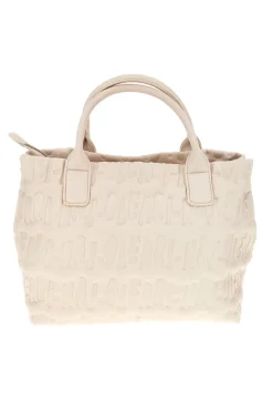 Borsa a mano panna con logo in rilievo Naj-oleari 61193/SOFY2