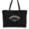 Borsa a spalla mare nera in tessuto Calvin klein 3348