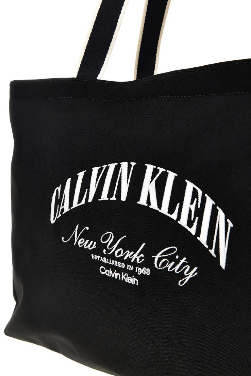 Borsa a spalla mare nera in tessuto Calvin klein 3348