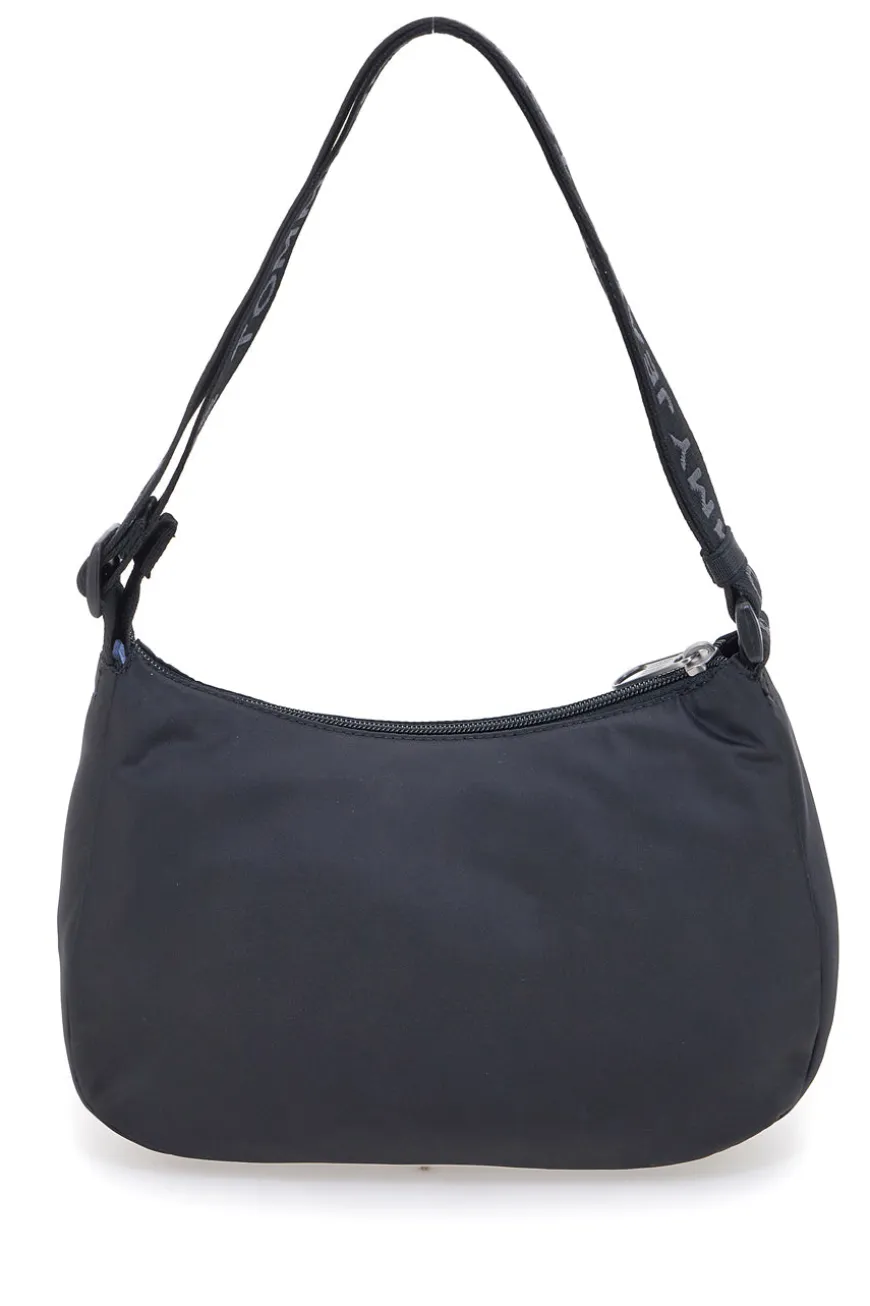 Borsa a spalla nera in tessuto con logo Tommy Jeans Shoulder Bag