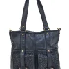 Borsa a Spalla Nera In Vera Pelle Route 66 61862/OLDR