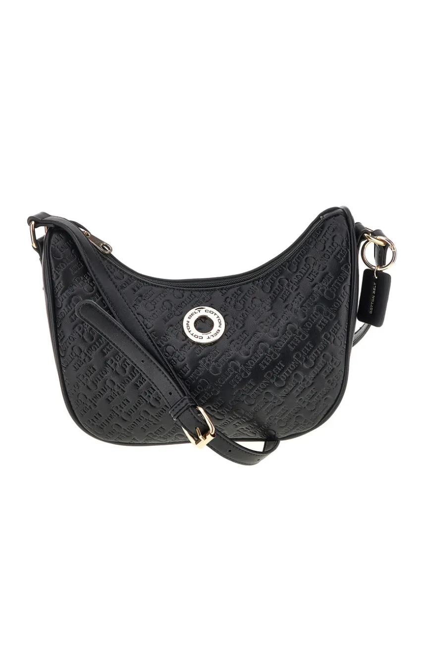 Borsa a spalla nero con tracolla regolabile Cotton belt 19,012,B015