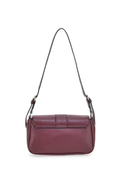 Borsa a tracolla bordeaux con tasche frontali Guido Vietri K30,365,B016
