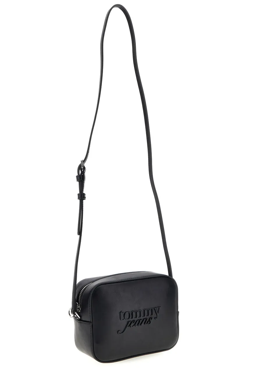 Borsa a Tracolla Nera con Logo in Rilievo Tommy Jeans 18451