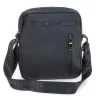 Borsa a tracolla nera con zip frontale Biagiotti MOI LB25W-464/1/TRAC