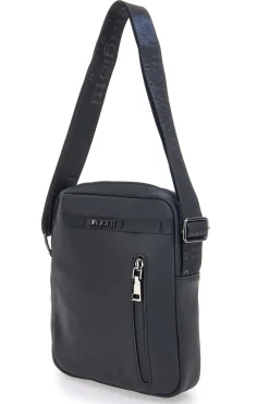 Borsa a tracolla nera con zip frontale Biagiotti MOI LB25W-464/1/TRAC