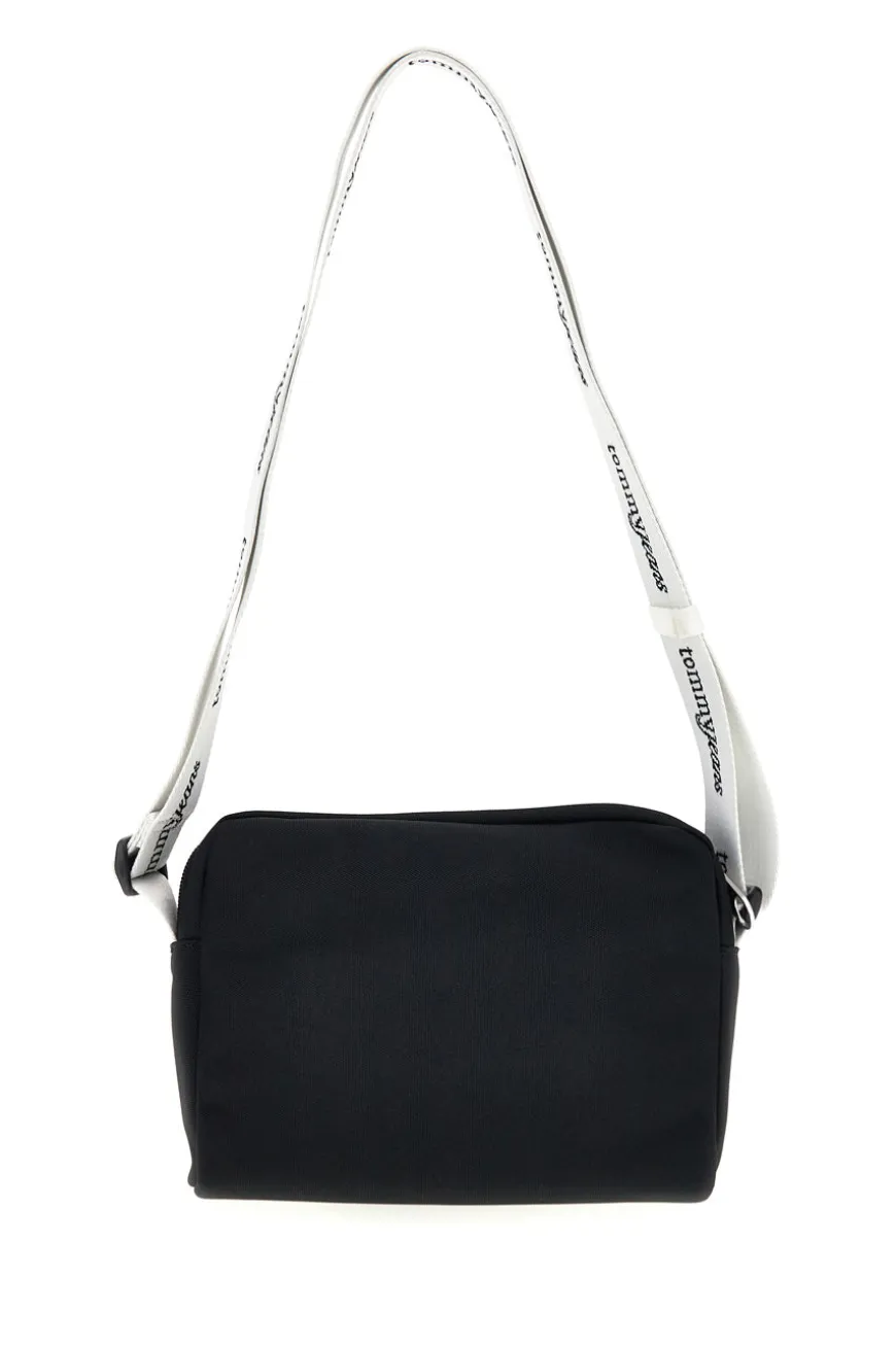 Borsa a Tracolla Nera in Tessuto con Tracolla con Logo Tommy Jeans 18462