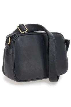 Borsa a tracolla nera in vera pelle artigianale Basile BA3540DX
