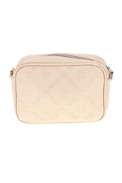 Borsa beige a tracolla con zip Me & me 20447