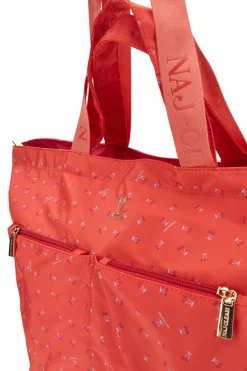 Borsa corallo fantasia con manici Naj-oleari 61476/MIAP2