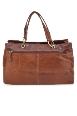 Borsa in pelle marrone con tracolla regolabile Basile BA3672TI