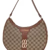 Borsa logata marrone a spalla con dettaglio logo Laura Biagiotti LB25W-255-7