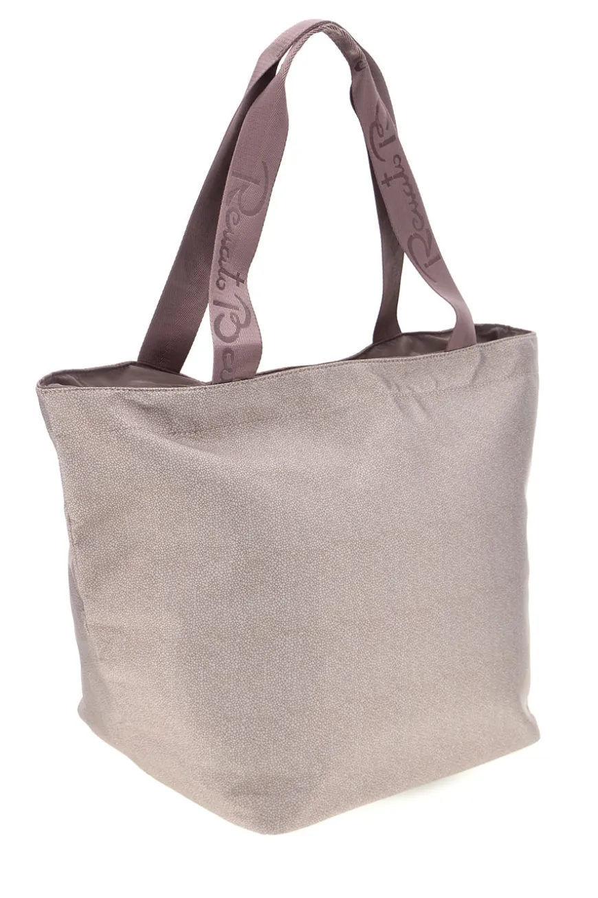 Borsa mare beige rosa con zip Renato Balestra 61099/MIAB3