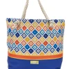 Borsa mare con pochette fantasia multicolore Juice Ischia 0169