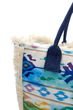 Borsa mare multicolor con fantasia etnica Basile BA26431
