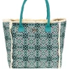 Borsa mare multicolore con frange Basile BA23741