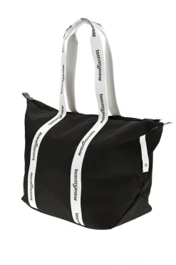 Borsa Mare Nera in Tessuto con Manici con Logo Tommy Jeans 18461