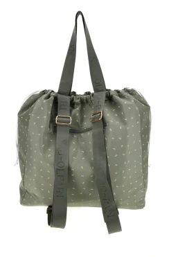 Borsa mare verde fantasia trasformabile in zaino Naj-oleari 61988/MIAP2