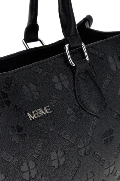 Borsa nera a mano con tracolla Me & me 20499
