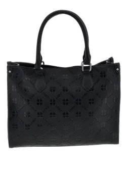 Borsa nera a mano con tracolla Me & me 20499