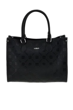 Borsa nera a mano con tracolla Me & me 20499