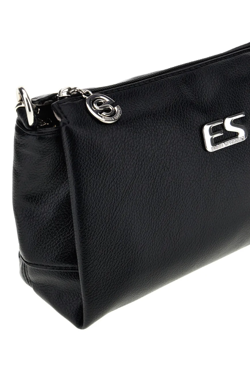 Borsa nera a tracolla compatta Emma spagnesi PU1461
