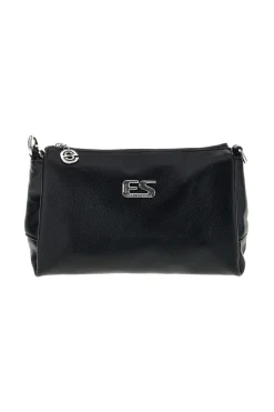 Borsa nera a tracolla compatta Emma spagnesi PU1461