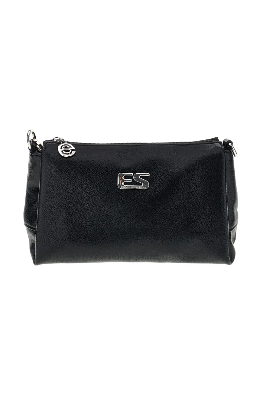 Borsa nera a tracolla compatta Emma spagnesi PU1461