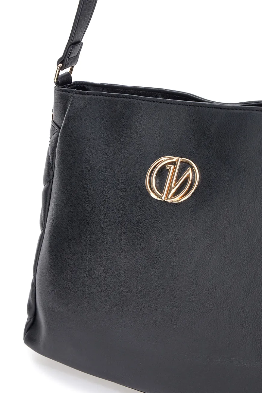 Borsa nera con dettagli trapuntati Guido Vietri K30,369,B015