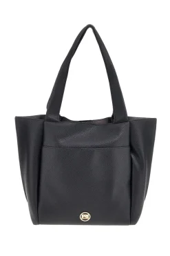 Borsa nera con patta e manici Prima riga BAGPITT002-B