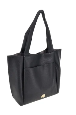Borsa nera con patta e manici Prima riga BAGPITT002-B