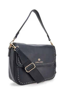 Borsa Nera con Tracolla e Manico Rimovibili Double Check 18242-4
