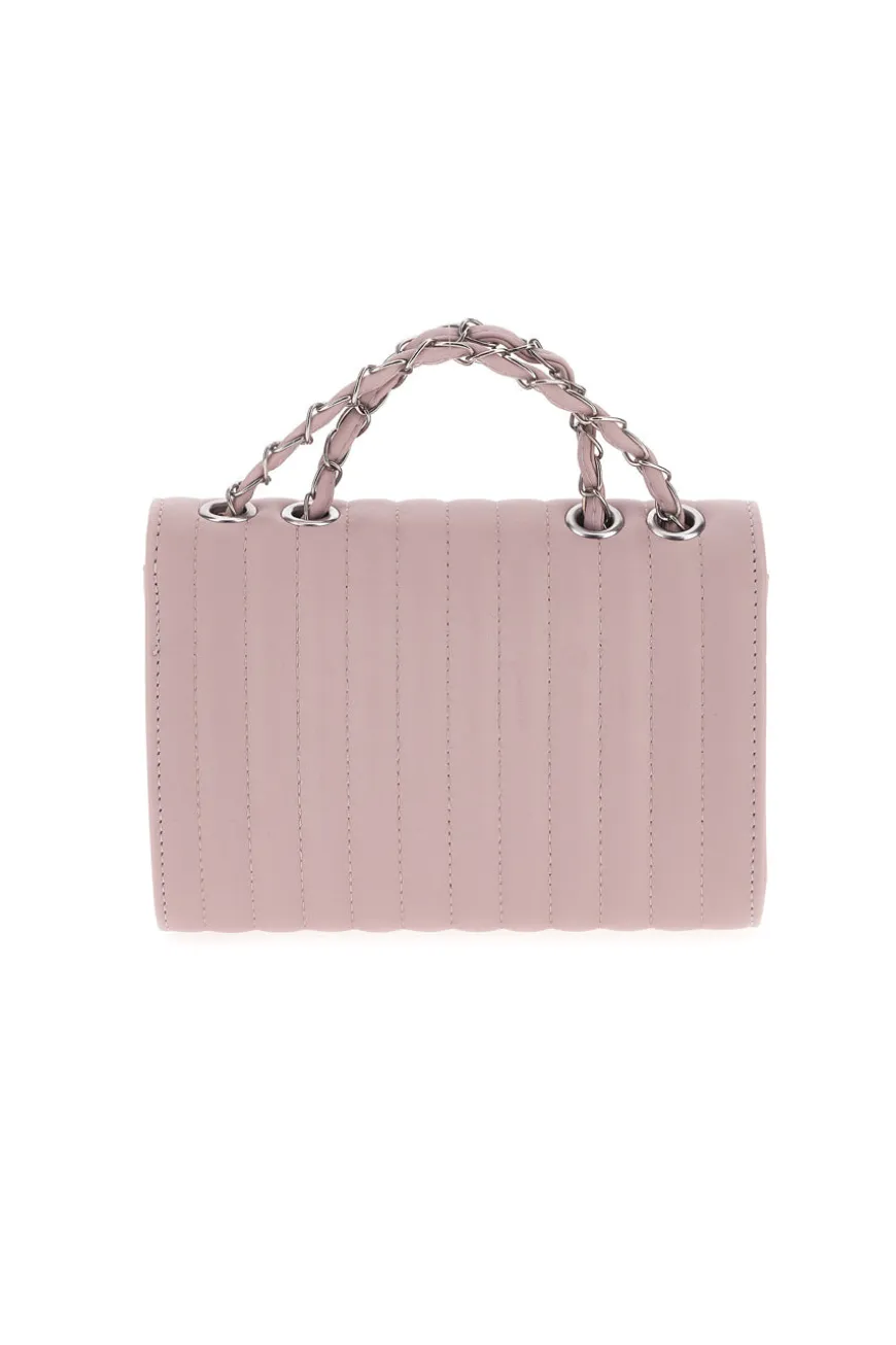 Borsa rosa trapuntata con doppio manico PRIMA RIGA SPA ATENA