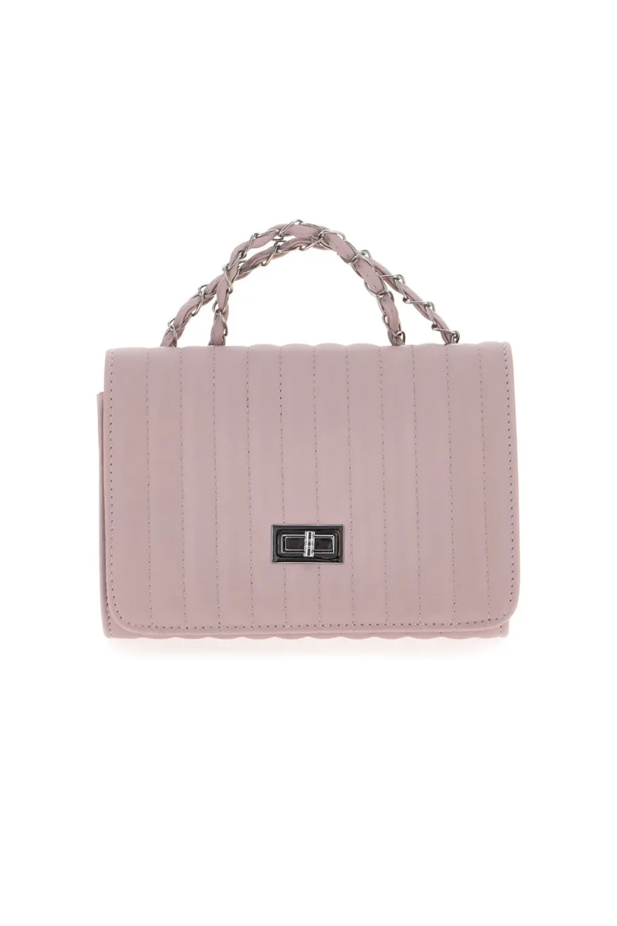 Borsa rosa trapuntata con doppio manico PRIMA RIGA SPA ATENA