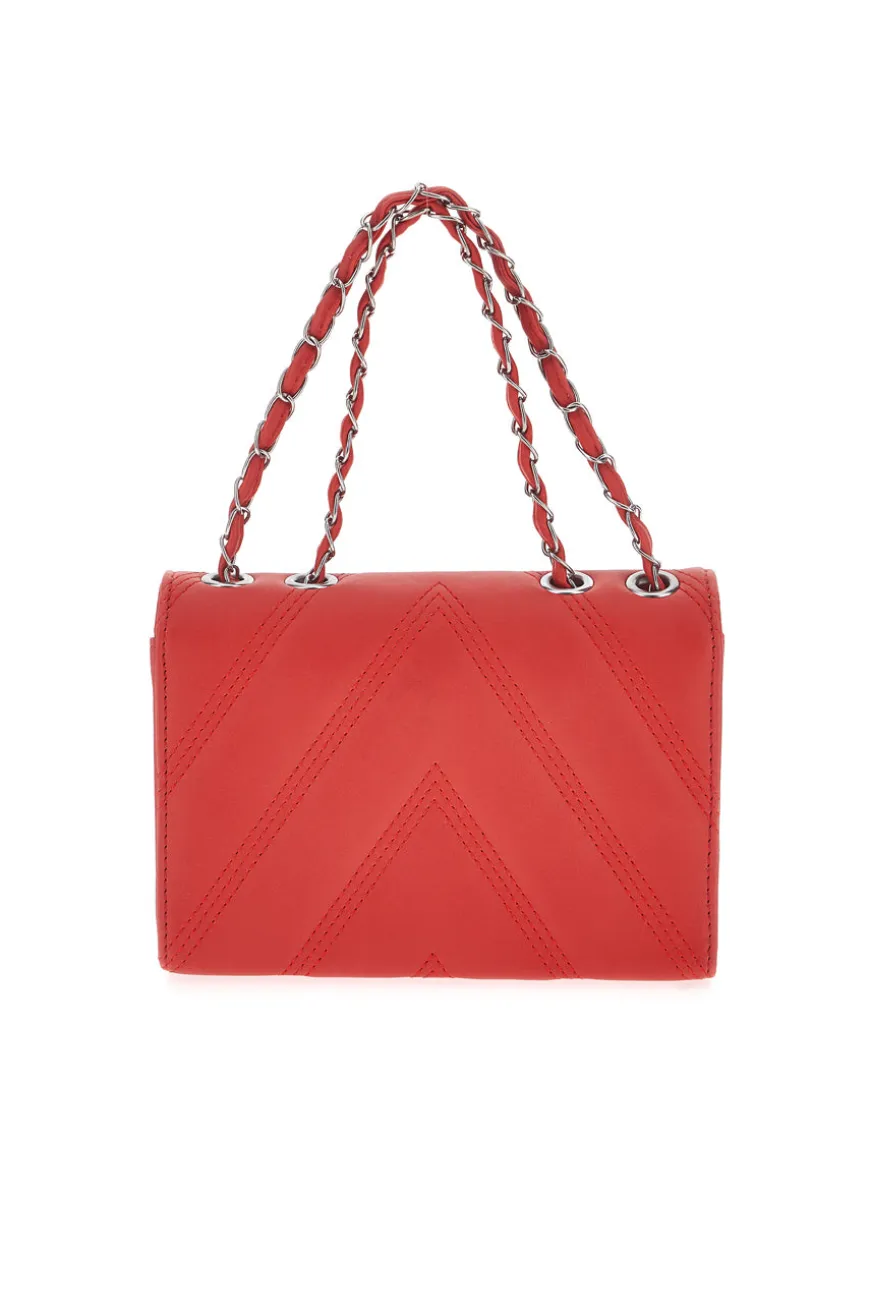 Borsa rossa trapuntata con manico PRIMA RIGA SPA ERA